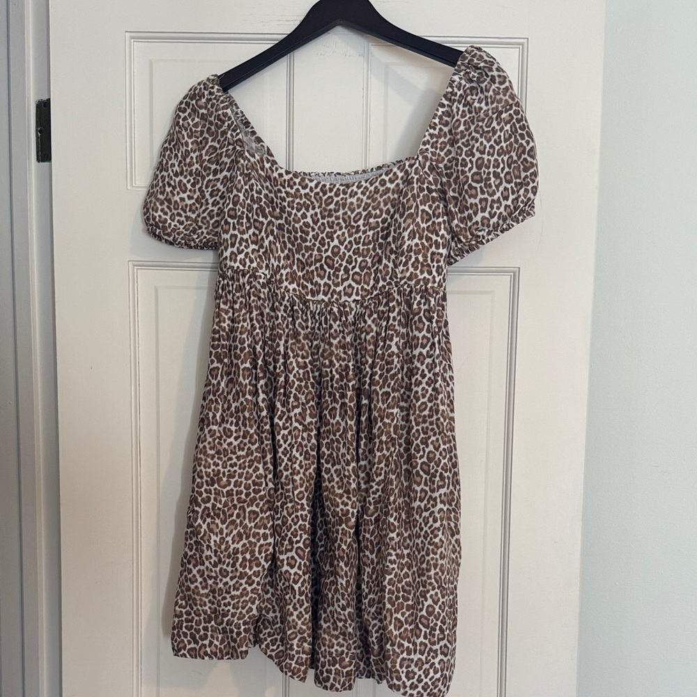 J. Crew Animal Print Smocked Dress